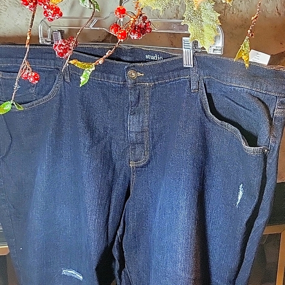 Denim Co Easy Stretch Denim Straight Leg 5 Pocket Jeans PLUS 26W - Picture 3 of 8